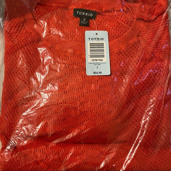 Torrid mixed stitch pointelle sweater size 2X - Picture 4 of 7